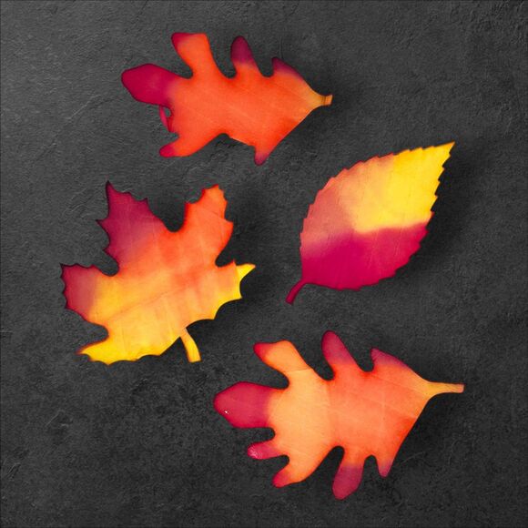 Vintage Amscan Tissue Paper Fall Leaves Lot of 2 Packs Denmark 1970s Autumn Leaf - Picture 2 of 5